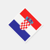 Serviette En Papier Drapeau croate (Coin)