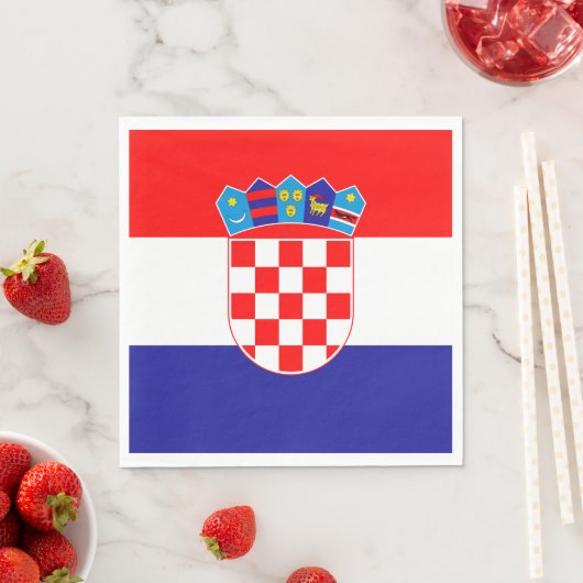 Serviette En Papier Drapeau croate (En situation)