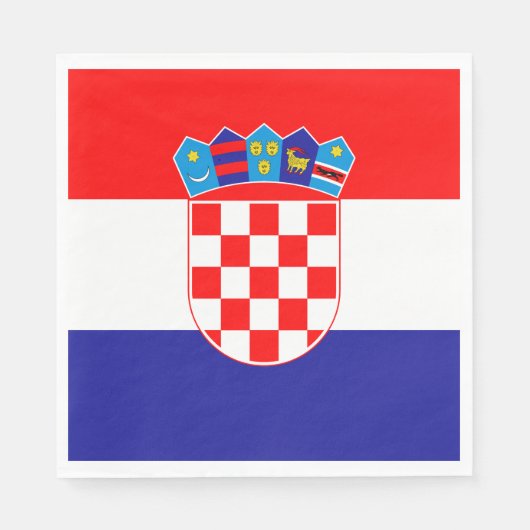 Serviette En Papier Drapeau croate (Devant)