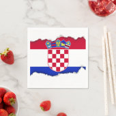 Serviette En Papier Drapeau croate (En situation)