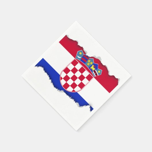 Serviette En Papier Drapeau croate (Coin)