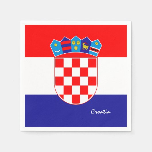 Serviette En Papier Drapeau croate & Croate parti mode /sports (Devant)