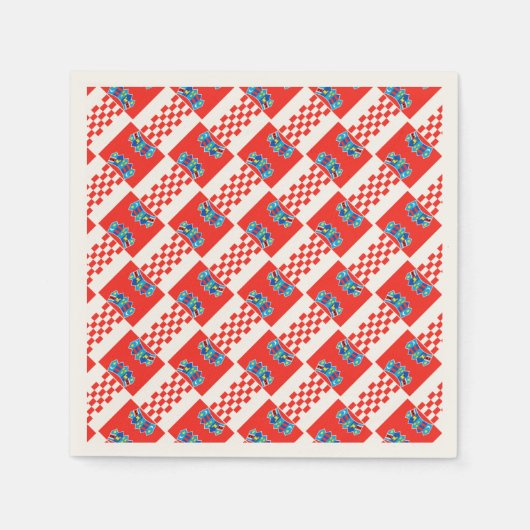 Serviette En Papier Drapeau croate motif (Devant)
