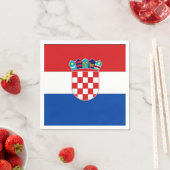 Serviette En Papier Drapeau Croatie (En situation)