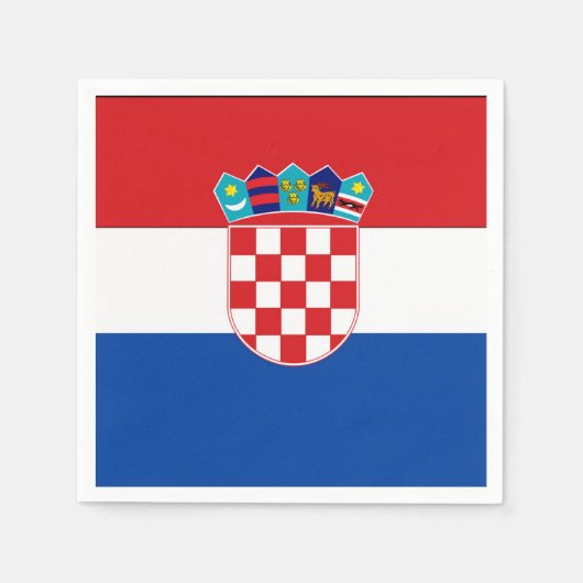 Serviette En Papier Drapeau Croatie (Devant)