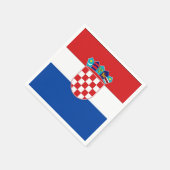 Serviette En Papier Drapeau Croatie (Coin)