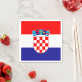 Serviette En Papier Drapeau Croatie Papier Napkin (En situation)