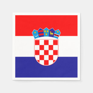 Serviette En Papier Drapeau Croatie Papier Napkin