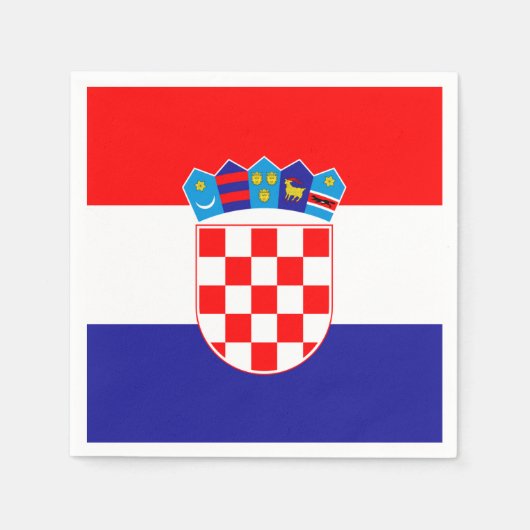 Serviette En Papier Drapeau Croatie Papier Napkin (Devant)