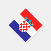Serviette En Papier Drapeau Croatie Papier Napkin (Coin)