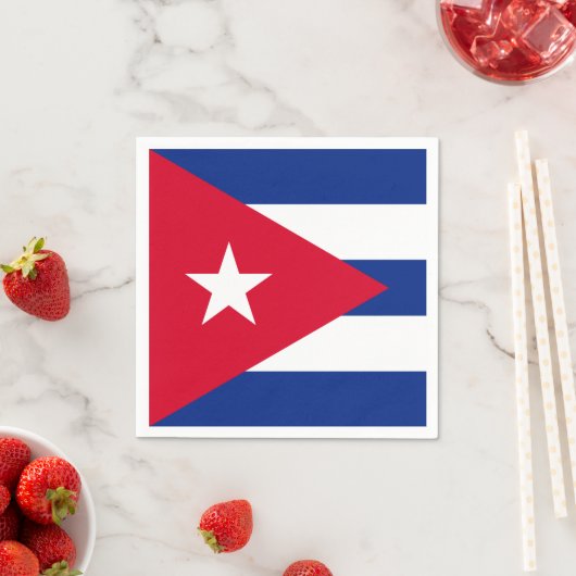 Serviette En Papier Drapeau Cuba (En situation)