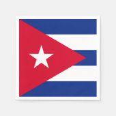 Serviette En Papier Drapeau Cuba (Devant)