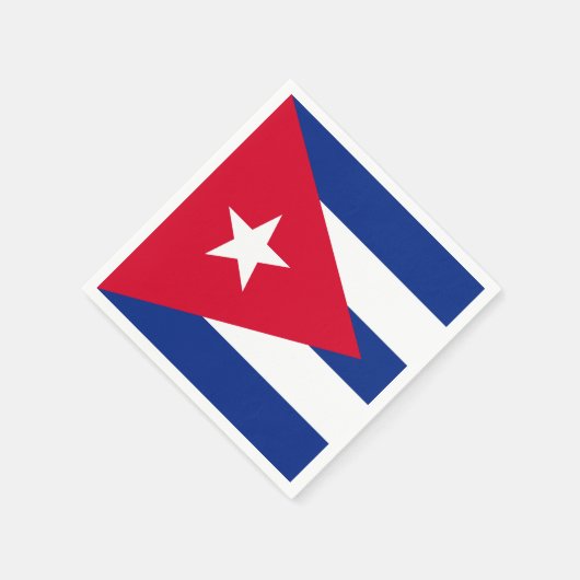 Serviette En Papier Drapeau Cuba (Coin)