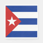 Serviette En Papier Drapeau Cuba (Devant)
