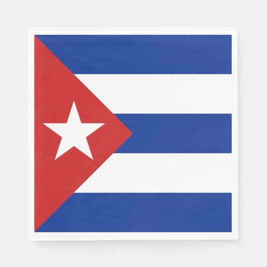 Serviette En Papier Drapeau Cuba (Devant)