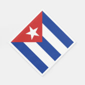 Serviette En Papier Drapeau Cuba (Coin)