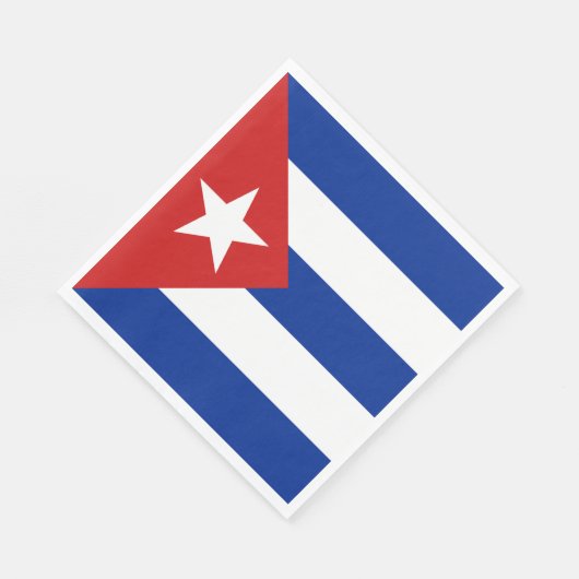 Serviette En Papier Drapeau Cuba (Coin)