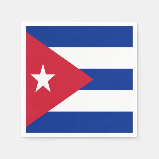 Serviette En Papier Drapeau Cuba (Devant)