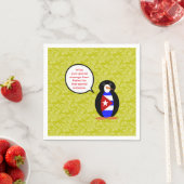 Serviette En Papier Drapeau Cubain Vacances Mme Penguin Parler (En situation)
