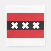 Serviette En Papier Drapeau d'Amsterdam (Devant)