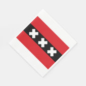 Serviette En Papier Drapeau d'Amsterdam (Coin)