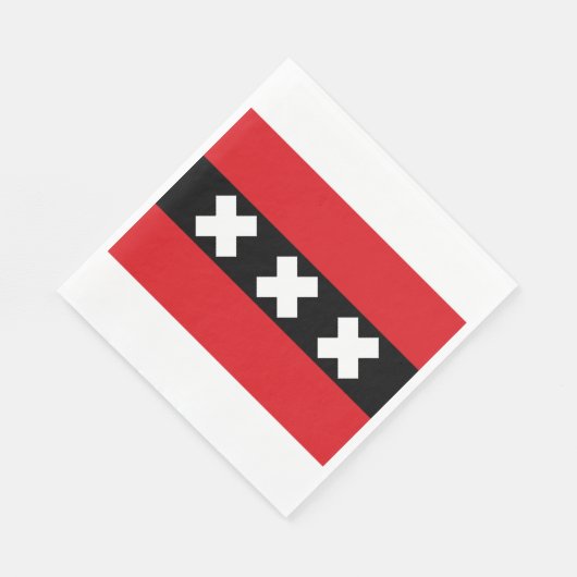 Serviette En Papier Drapeau d'Amsterdam (Coin)