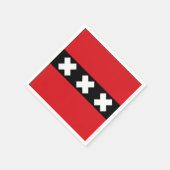 Serviette En Papier Drapeau d'Amsterdam, Pays-Bas (Coin)