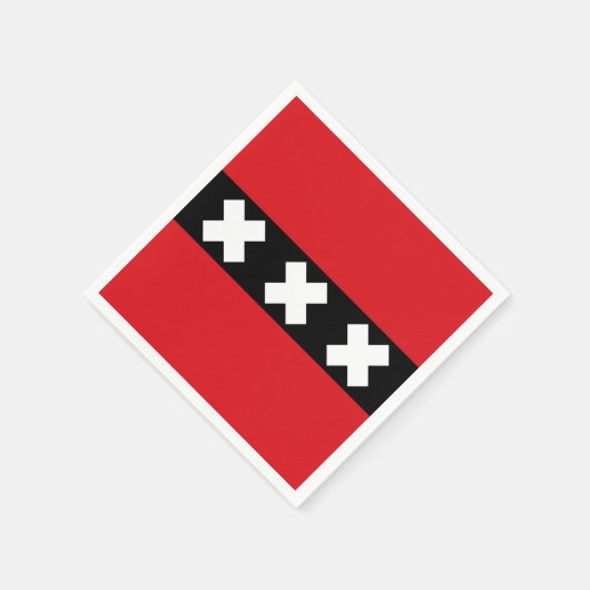 Serviette En Papier Drapeau d'Amsterdam, Pays-Bas (Coin)