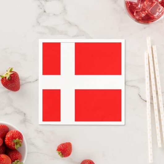 Serviette En Papier Drapeau Danemark serviettes ! (En situation)