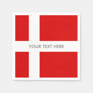 Serviette En Papier Drapeau danois de Danemark serviettes personnalisé