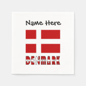 Serviette En Papier Drapeau danois personnalisé (Devant)