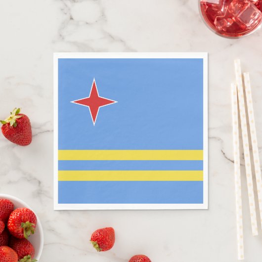 Serviette En Papier Drapeau d'Aruba (En situation)