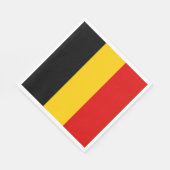 Serviette En Papier Drapeau de Belgique (Coin)