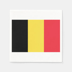 Serviette En Papier Drapeau de Belgique Papier Napkins