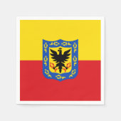 Serviette En Papier Drapeau de Bogota, Colombie serviettes (Devant)