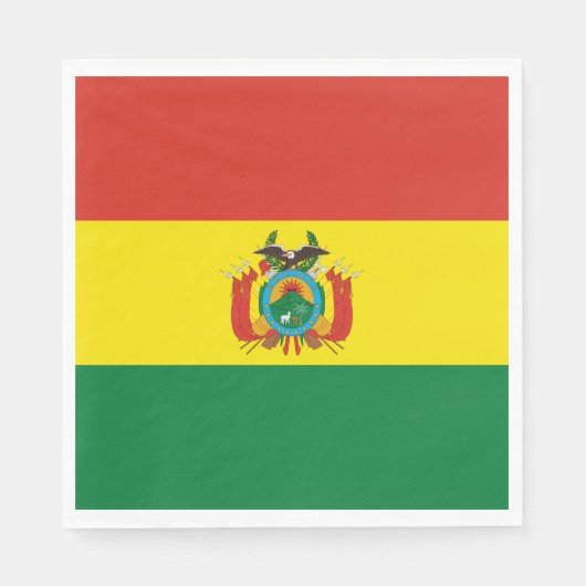 Serviette En Papier Drapeau de Bolivie patriotique (Devant)