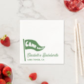 Serviette En Papier Drapeau de camp personnalisé Bach Bachelorette (En situation)