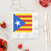 Serviette En Papier Drapeau de Catalogne (En situation)