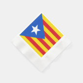 Serviette En Papier Drapeau de Catalogne (Coin)