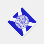 Serviette En Papier Drapeau de Charlotte, Caroline du Nord (Coin)