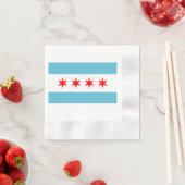 Serviette En Papier Drapeau de Chicago (En situation)