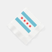 Serviette En Papier Drapeau de Chicago (Coin)