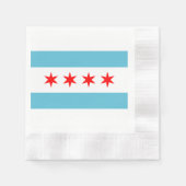 Serviette En Papier Drapeau de Chicago (Devant)