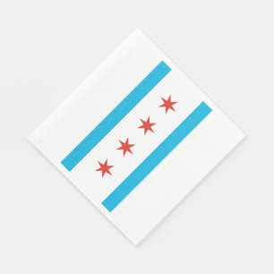 Serviette En Papier Drapeau de Chicago