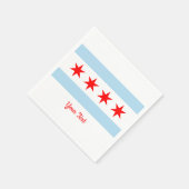 Serviette En Papier Drapeau de Chicago, Illinois Papier serviettes (Coin)
