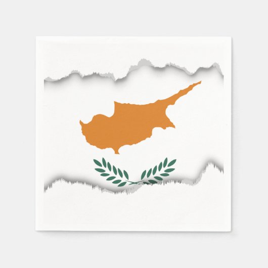 Serviette En Papier Drapeau de Chypre (Devant)