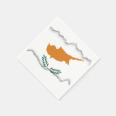 Serviette En Papier Drapeau de Chypre (Coin)