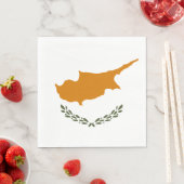 Serviette En Papier Drapeau de Chypre (En situation)