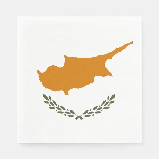Serviette En Papier Drapeau de Chypre (Devant)