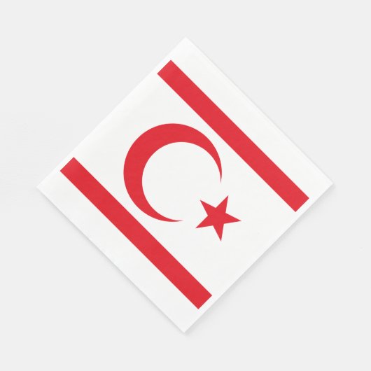 Serviette En Papier Drapeau de Chypre du Nord (Coin)